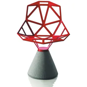 Magis Chaise Pivotante Avec Base Chair_One (Rouge - Aluminium Et Cemen...