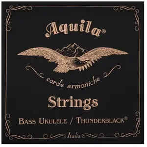 Aquila Thunderblack Jeu Ukulélé Basse, EADG pas cher