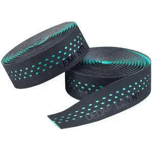 Comparateur de prix : Jeu de guidoline Deda Presa - Noir/Turquoise - Ruban de guidon micro-perforé