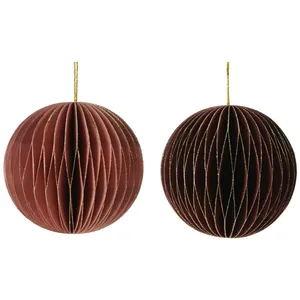 Mobili Rebecca Lot de 12 pendentifs pour arbre de Noël en papier 2 couleurs assorties pas cher