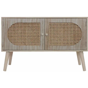 Rebecca Mobili Meuble d'Entrée Scandinave avec 2 Portes en Bois Marron pas cher