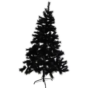 Mobili Rebecca Grand Arbre de Noël Pin Faux Epicéa PVC Noir Epais 180 cm Grand pour Intérieur
