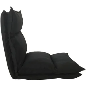 Rebecca Mobili Siège de fauteuil en métal et polyester noir pas cher