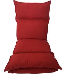 MOBILI REBECCA Siège de sol rembourré en métal et polyester rouge pas cher