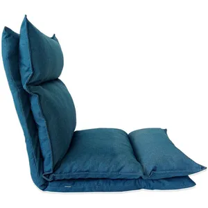 Rebecca Mobili Siège de fauteuil en métal et polyester bleu foncé pas cher