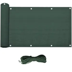 Ecran Protection Confidentialité HDPE Cordons Verts Oeillets 0,9x5 pas cher