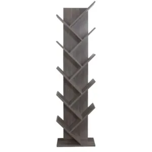 Bibliothèque Rebecca Mobili - Gris Blanchi - 160x44,5x22 cmVendu parmaisons-du-monde
