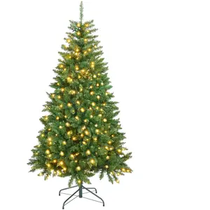 Mobili Rebecca Sapin de Noël 210 cm avec 400 lumières LED vert