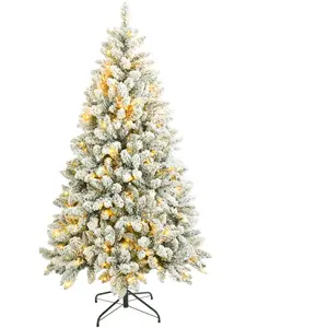 Mobili Rebecca Sapin de Noël 180 cm avec 300 lumières vert et blanc pas cher