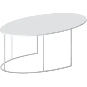 Zeus - Table basse Tables basses Slim Irony - Blanc - Acier - Designer...Vendu parmade-in-design