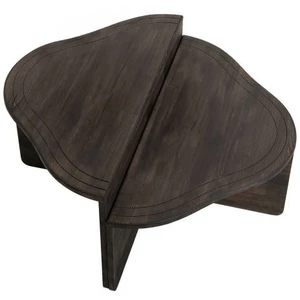 DMORA Table basse emiri, table basse, porte-revues pour canapé, etagère de salon, 90x90h40 cm, anthracite pas cher