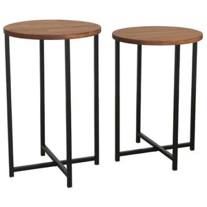 Dmora Table basse gwenllian, table basse, porte-revues pour canapé, etagère de salon, 70x35h55 cm, chêne pas cher