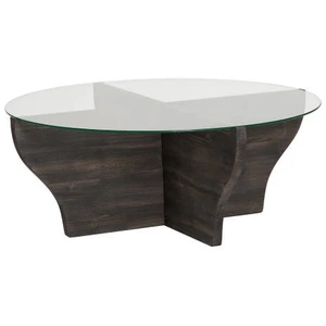 Comparateur de prix : Dmora Table basse en bois anthracite 92x92 cm