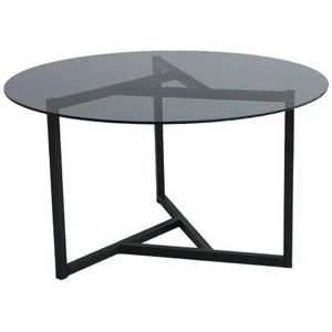 Dmora Table basse en métal taupe, noir 75x75 cm pas cher