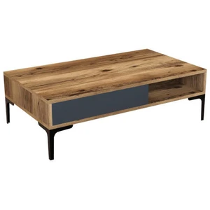 Dmora Table basse effet bois noyer, anthracite 105x60h33 cm pas cher