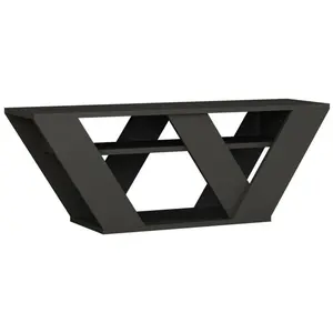 DMORA Meuble tv amazzonite, buffet de salon, armoire basse pour tv, base murale de rangement, 110x30h40 cm, anthracite pas cher