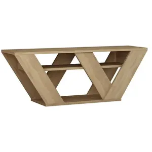 Meuble TV Dpellegr - Dmora - Mélamine - Chêne 110x35.5h40 cm pas cher