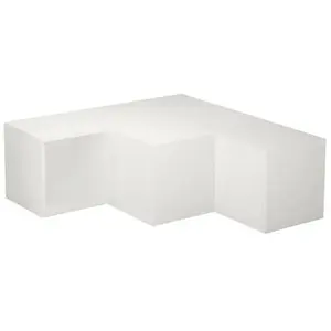 DMORA Meuble tv fiorenza, buffet de salon, armoire basse pour tv, base murale de rangement, 90x92h32 cm, blanc pas cher