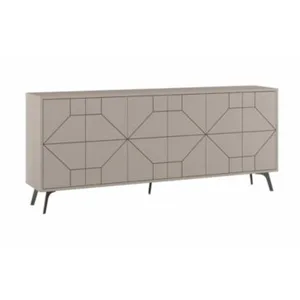 Buffet Dlabrocc - Dmora - Mélamine - Ciment 184x59h77.4 cm pas cher