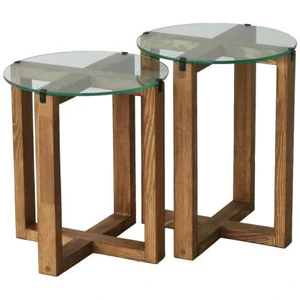 Comparateur de prix : Dmora Table basse effet bois beige 40x40 h50 cm