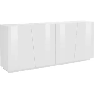 DMORA Buffet Oscar, 200x43h86 cm, Blanc brillant