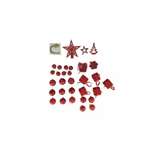 Dmora Décoration de Noël rouge 55x7 cm pas cher