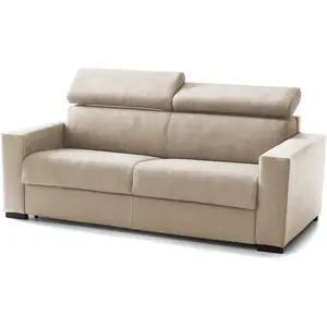 Talamo Italia Canapé lit 3 places en tissu beige 200x95 cm pas cher