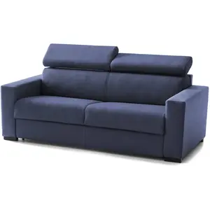 Talamo Italia Canapé lit 2 places en tissu bleu 160x95 cm