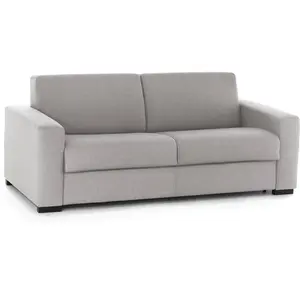 Talamo Italia Canapé lit 2 places en tissu gris 160x95 cm pas cher