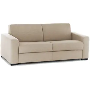 Talamo Italia Canapé lit 3 places en tissu beige 220x95 cm pas cher