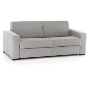 Talamo Italia Canapé lit 3 places en tissu gris 220x95 cm pas cher