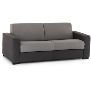 Talamo Italia Canapé lit 3 places en tissu gris, anthracite 220x95 cm pas cher
