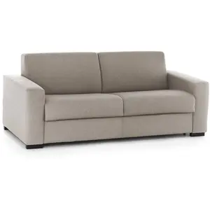 Talamo Italia Canapé lit 3 places en tissu tourterelle 220x95 cm pas cher