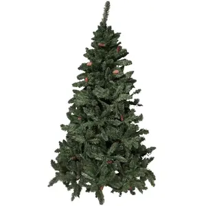 Dmora - Sapin de Noël Stoccolma, Sapin artificiel extra épais, Sapin effet PVC, 464 branches, hauteur 150 cm