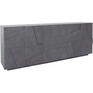 Comparateur de prix : DMORA Buffet Zeus, 224,1x44,2xh86 cm, ardoise
