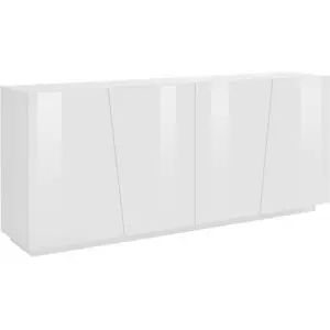 Dmora - Buffet Dliguor Blanc brillant 200x43h86 cm pas cher