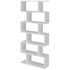 DMORA Bibliothèque Dgiovan, 80x25h192 Cm, Blanc Brillant pas cher