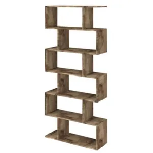 DMORA Bibliothèque Dgiovan, 100% Made in Italy, 80x25h192 cm, Érable pas cher