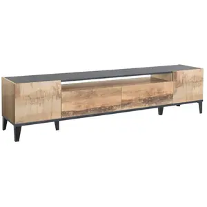 Comparateur de prix : Dmora - Meuble TV Raffaele, Buffet bas de salon avec 2 portes, base me...