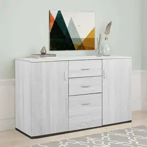 Buffet Dpavac - Dmora - Mélamine - Chêne 120x44h82.5 cm pas cher