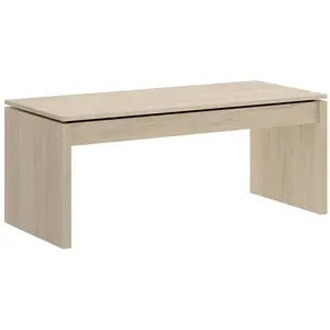 DMORA Table basse effet bois beige 110x50 cm pas cher