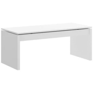 Dmora Table basse effet bois blanc 110x50 cm pas cher
