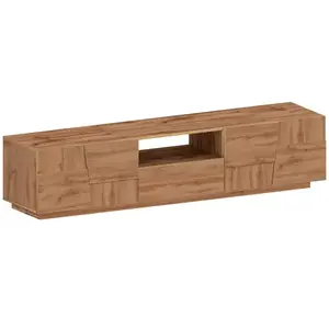 Comparateur de prix : Meuble TV Dcortinovi - Dmora - Mélamine - Chêne 220x51h46 cm