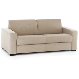 Talamo Italia Canapé lit 2 places en similcuir beige 180x95h90 cm pas cher