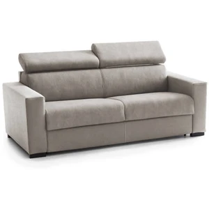 Talamo Italia Canapé lit 2 places en tissu tourterelle 180x95h85 cm pas cher