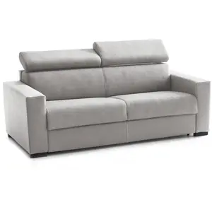 Talamo Italia Canapé lit 3 places en tissu gris 200x95 cm pas cher