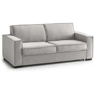 Talamo Italia Canapé fixe 2 places en tissu gris 140x95 cm pas cher