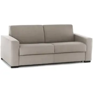 Talamo Italia Canapé fixe 2 places en tissu tourterelle 140x95 cm pas cher