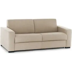 Talamo Italia Canapé fixe 2 places en tissu beige 160x95 cm pas cher
