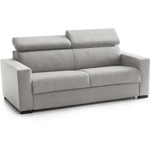 Talamo Italia Canapé fixe 2 places en tissu gris 140x95 cm pas cher